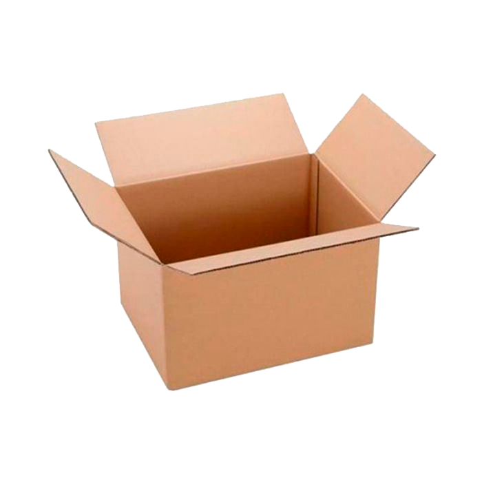 caja de cartón con solapas